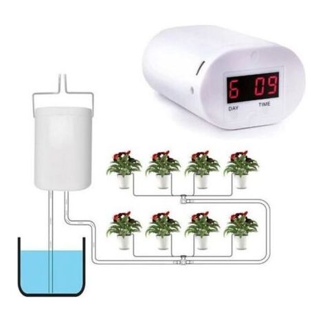 8 tête automatique pompe d'arrosage contrôleur fleurs plantes maison arroseur goutte à goutte dispositif d'irrigation pompe minuterie système outil de jardin (1/5)