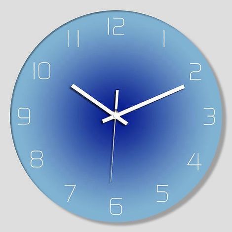 Horloge murale nordique 3D de 30 cm (12 pouces), silencieuse et simple.