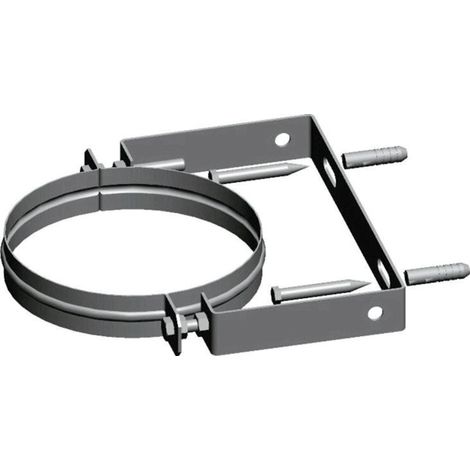 Wolf Supporto a muro DN160 regolabile in acciaio inox, 2651537