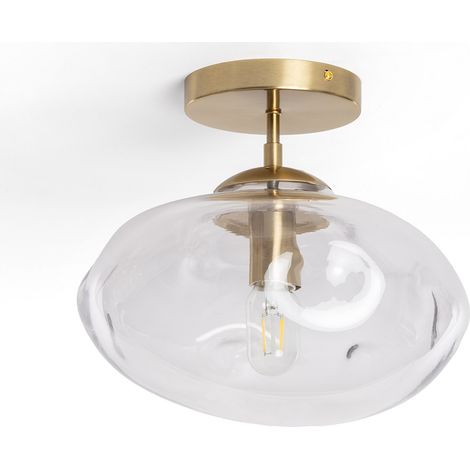 Deckenleuchte Metall und Glas Halych Transparent