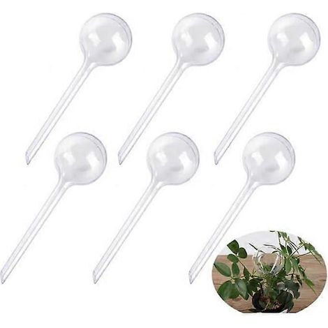 Ensemble de 6 boules d'arrosage pour plantes, fontaine à eau pour plantes, système d'arrosage automatique, fleurs, intérieur/extérieur (1/5)