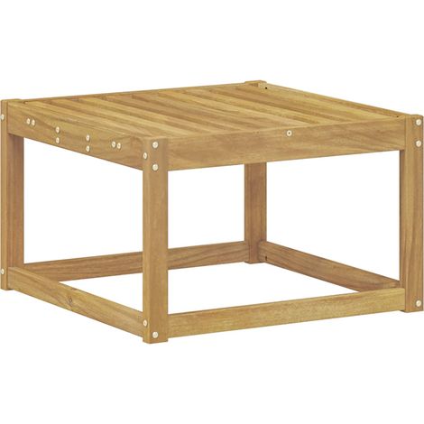 Outdoor Hocker Massivholz Akazie Weiß 59 x 59 x 37 cm vidaXL