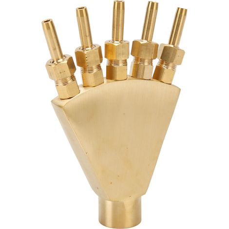 Buse de fontaine en éventail de paon réglable en laiton massif G3/4 pouce pour jardin, arrosoir de fontaine décoratif (1/5)