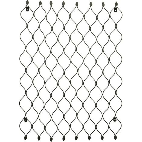 Outdoor Honeycomb Trellis - Mild Steel - L2.5 x W62 x H84 cm - Zinc