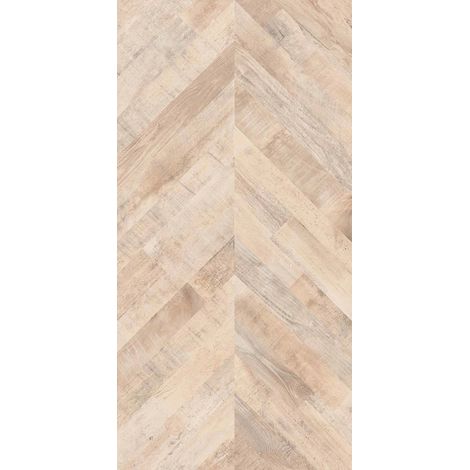 Carrelage sol / mur effet bois chevron FISHWOOD BOULEAU l.60 x L.120 cm Mat LIMCARO (1/5)