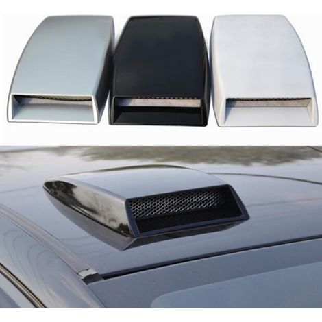 Dekorative Motorhaube aus schwarzem Kunstharz, universeller Lufteinlass für Autos, Styling-Zubehör, Ansaugströmung, Tuning-Teil für das Exterieur (1/5)