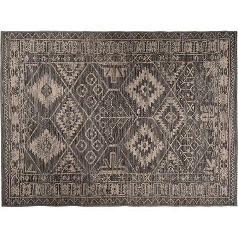 Tapis pour extérieur ou intérieur en polypropylène Gris effet mat 160 x 230 cm - Atmosphera (1/4)