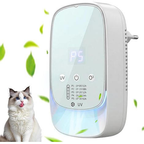 Purificateur d'air à Ozone UV, Générateur d'Ozone, CADR 50 m³/h, pour Pièces jusqu'à 30 m², Contre les Odeurs de Cuisine, Animaux et Chaussures (1/5)