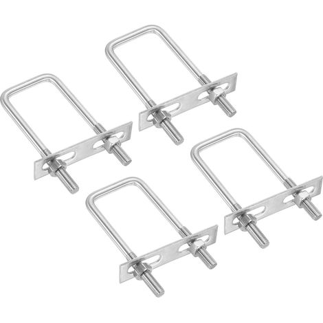 Kit de U-Boulons Carrés M10x50x120mm Acier Inoxydable 304 4Pcs (1/5)