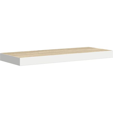Maison Exclusive - Schweberegal Eichen-Optik und Weiß 60x23,5x3,8