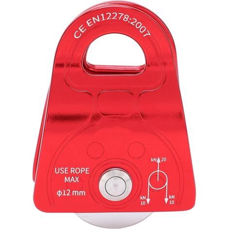 Poulie d'escalade Extérieure, Poulie D'équipement De Sport Antidérapante en Aluminium D'aviation De Poulie Simple De Petite Plaque Latérale