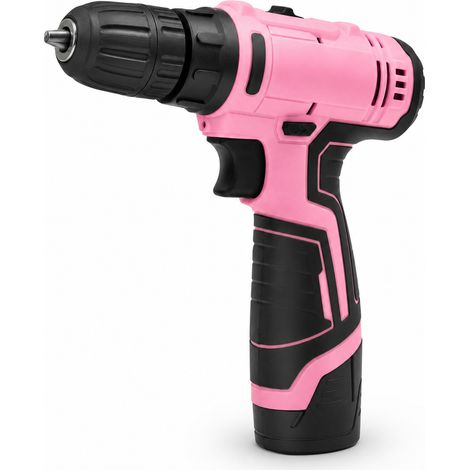 Perceuse Visseuse 12 V Lithium Rose en Sac pour Maison (1/5)