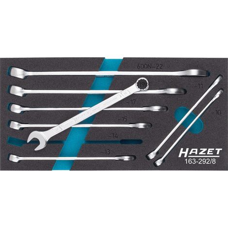 HAZET Ring-Maulschlüssel-Satz 163-292/8 Außen-Doppel-Sechskant-Tractionsprofil 10 - 22 Anzahl Werkzeuge: 8 (1/5)