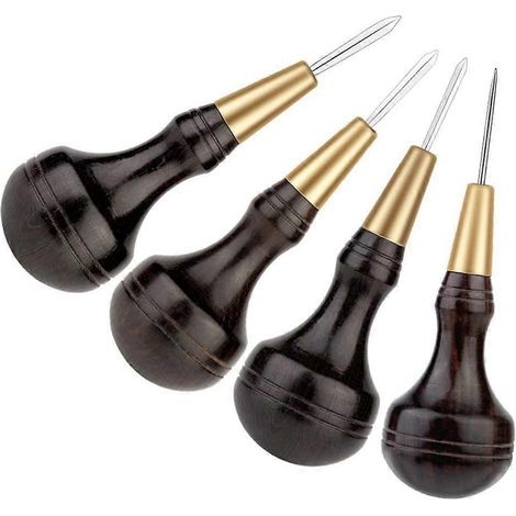 Créations artisanales en cuir : cône diamant en bois de santal, cône diamant en bois de rose, cône en cuir, cône diamant B (1/5)