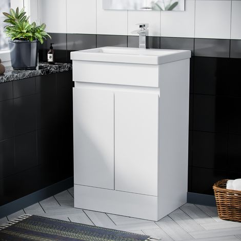 Hardie 500mm Floorstanding Vanity Basin Unit White
