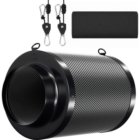 Randaco Aktivkohlefilter Grow 150350mm, Kohlefilter Abluftfilter Geruchsfilter für Growbox Rohrventilator mit Vorfilter (1/5)