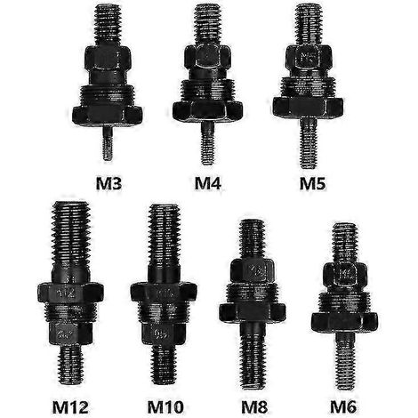 Accessoire pour riveteuse : mandrin fileté, adaptateur d'outil pour écrou de rivet, tige de traction, têtes de rivetage de rechange