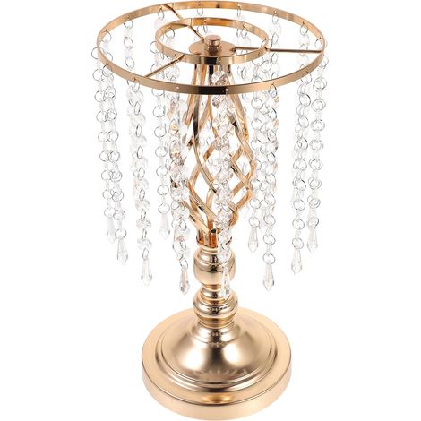 Bougeoir Mariage Petit Doré 40 CM en Métal Rétro Centre de Table Décoratif pour Fleurs Séchées Support Vase Intérieur Élégant pour Décoration Maison Fête et Hôtel (1/5)