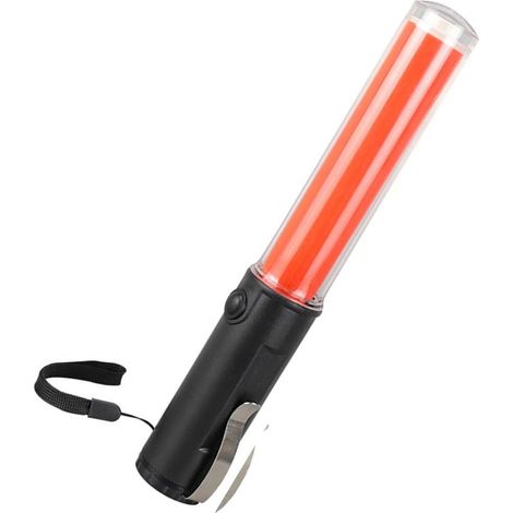26cm Bâton de signalisation, Plastique, Baguette de Trafic de Signal d'orchestre LED Lampe de Poche avec Mode Clignotant pour Guides de stationnement (1/5)