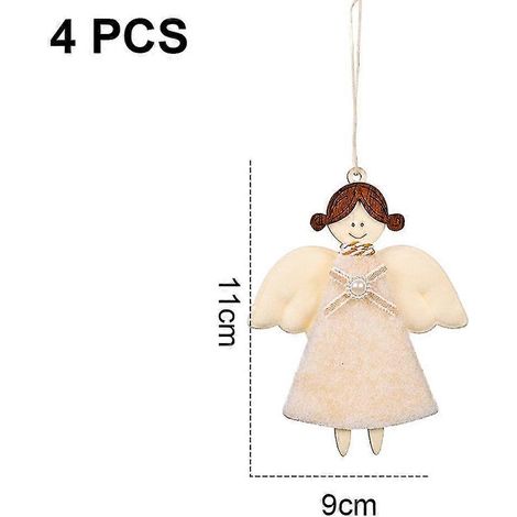 Décorations de sapin de Noël avec des anges, figurines d'anges à suspendre, cadeaux de Noël avec pendentifs d'anges (1/5)
