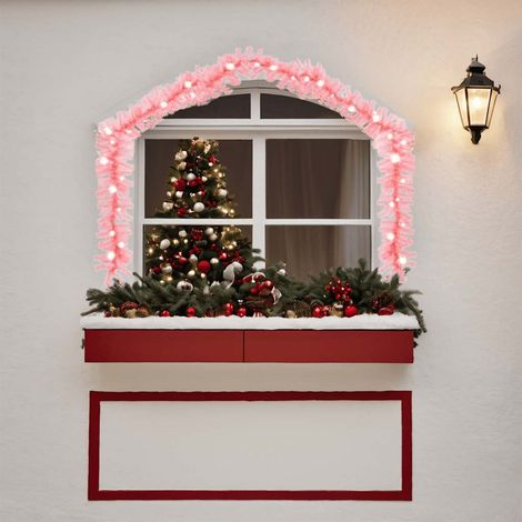 vidaXL Ghirlanda Natalizia con Luci a LED 10 m Rosa