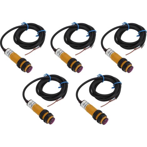 Lot de 5 interrupteurs photoélectriques infrarouges IP54 normalement fermés, module de détection d'obstacles, 300 mA, AC 90-250 V (1/5)