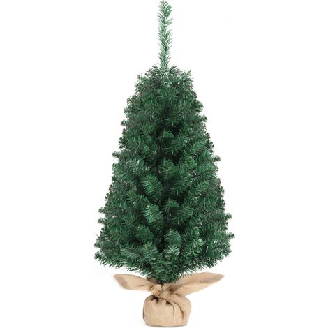 91,4 cm künstlicher Mini-Weihnachtsbaum für den Tisch mit Stoffbeutel als Unterlage für Schlafzimmer, Tisch, Schreibtisch und Veranda, kleiner Weihnachtsbaum mit 100 Zweigspitzen für die Weihnachtsdek (1/5)
