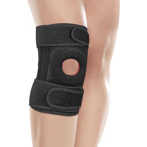 2 Pices Genouillre Sportive Genouillre Rglable Pour Hommes Et Femmes Avec Coussin De Rotule En Gel Et Stabilisateur Latral Pour La Course, Le Soul (1/5)