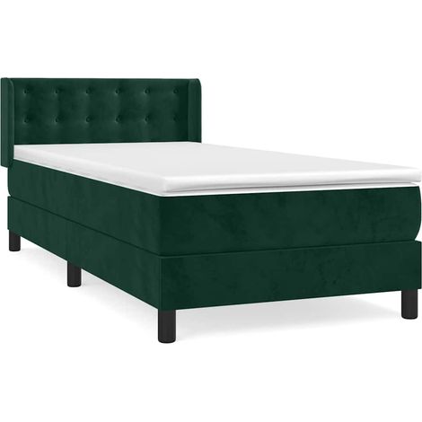 Maison Exclusive - Cama box spring con colchón terciopelo verde o (1/5)
