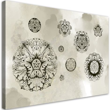 Tableau sur toile Formes géométriques florales 60x40 (1/5)
