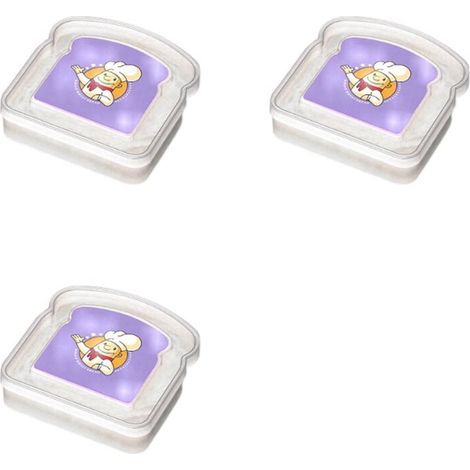 3 recipientes reutilizables para sándwiches, recipientes herméticos para alimentos, panera transparente, caja portátil para sándwiches y tostadas.