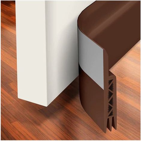 Türdichtung – Türöffnungsabdichtung, 100 cm Türdämpfer mit Schalldämmung, Eingangstürschutz, brauner Kaltluftstopper (1/2)