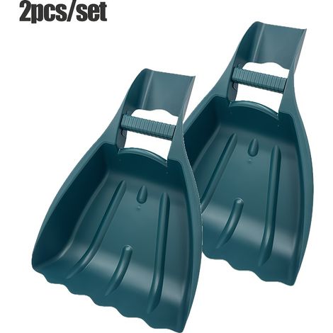 Lot de 2 Grands Râteaux Manuels + Pelle à Feuilles – Outils de Jardin en Plastique Robuste pour Ramassage et Nettoyage (1/4)