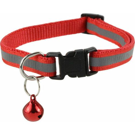 Collier Chat Anti Étranglement Réglable Réfléchissant avec, Pendentif Porte-Adresse Anti-Perdue Clochette et Boucle de Sécurité, Fourniture d'animaux Domestique Multicolore Mignon, Ensoleillé (1/5)