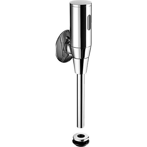 Schell O200 Urinoir à infrarouge, mitigeur de chasse, batterie 1/2 AG avec rosace à glissière chromée (1/2)