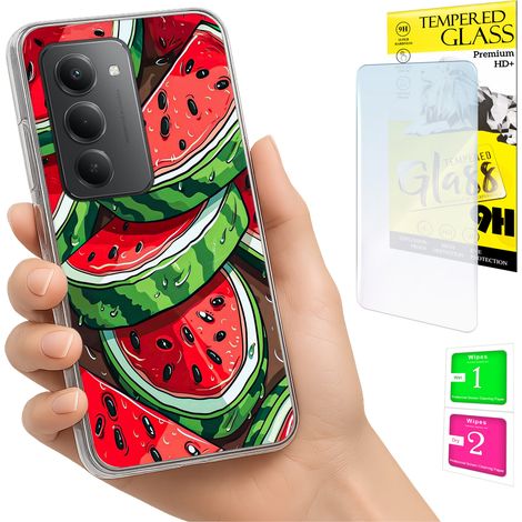 Custodia per Xiaomi Redmi 15 4G / 5G 169mm Cover posteriore Anguria + vetro (1/5)