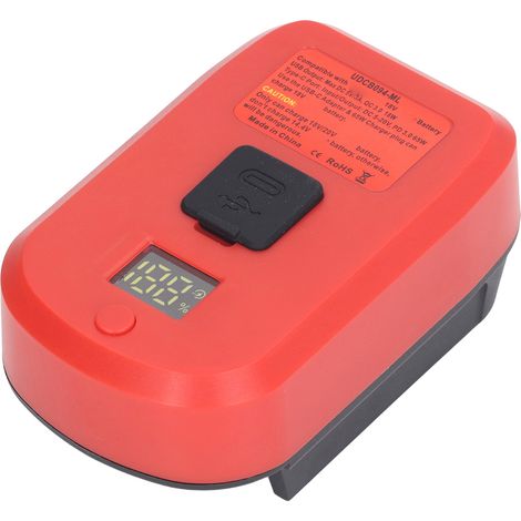 Akkuadapter mit Leistungsanzeige, 18V Lithium-Akku für Elektrowerkzeuge auf USB-Typ-C-Ausgang (1/5)