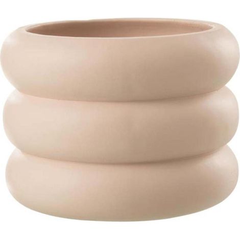 Cache-Pot Déco en Ciment "Ring" 22cm Beige