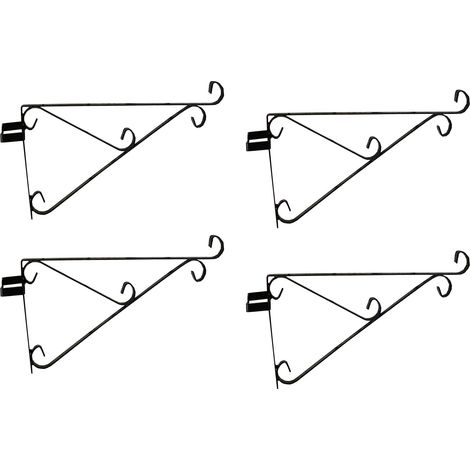 Ornate Hanging Basket Brackets for Concrete Fence Posts (Set of 4) (1/5)