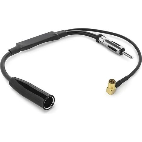 Auto Antennes Adaptateur sur Connecteur Din, Antenne Dab Splitter SMB Adaptateur DIN Adaptateur, Antenna Splitter DIN Mâle Autoradio Dab Antenne, pour Antenne Radio FM De Voiture (1/4)