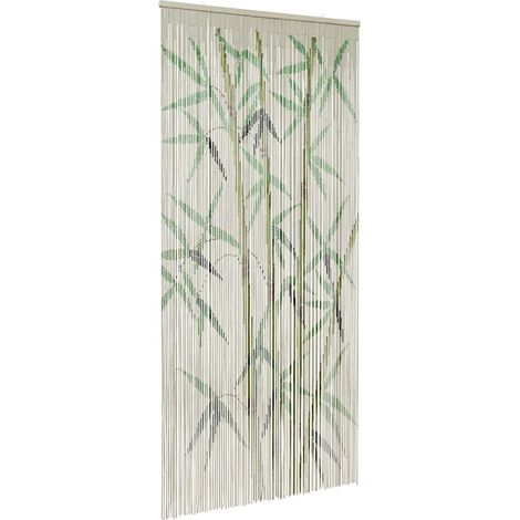 Insekten-Türvorhang Bambus Druck 100x220 cm Bambus vidaXL