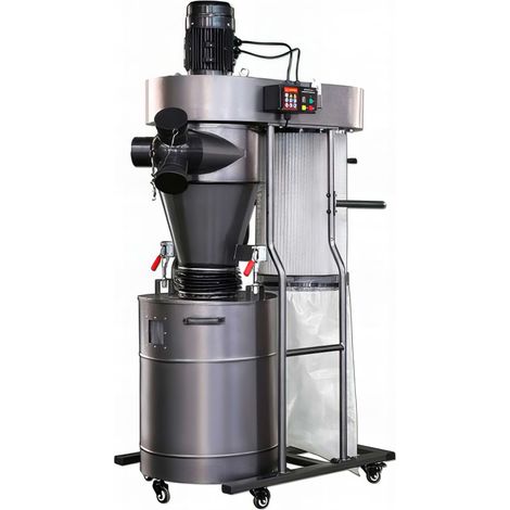Aspirateur à copeaux double filtration 230 V – Moteur 1 500 W – Volume d'aspiration 1 350 m3/h – Réservoir 150 L – Dépression 2 000 Pa – Holzprofi