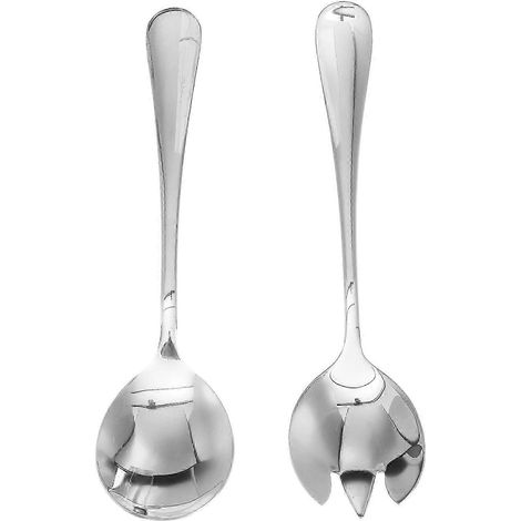 Ensemble de 2 couverts à salade pour enfants (fourchette, cuillère, cuillère à cocktail, cuillère à salade QZD) (1/2)