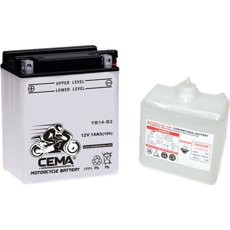 Batería de moto YB14-B2  Plomo ácido CB14-B2