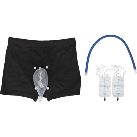 Sac collecteur d'urine en silicone pour homme, système anti-fuites avec sonde urinaire, pour incontinence.