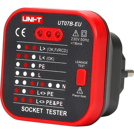 Tester per prese elettriche UNI-T UT07B-EU (1/2)