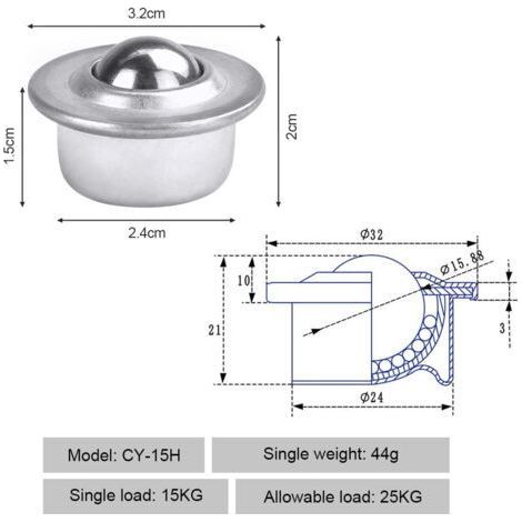 Jeu de 12 roulettes – Acier au carbone galvanisé – Capacité de charge de 15 kg par roulette – Rotation à 360° – Transport industriel silencieux (1/4)
