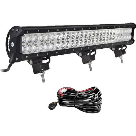 Barre lumineuse, faisceau combiné, construction durable, 1x162w avec kit de câblage (1/2)