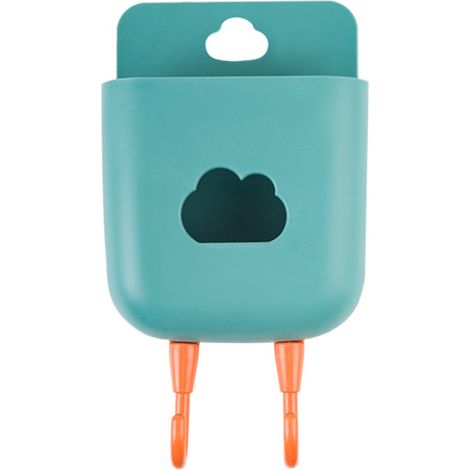 Support de support de télécommande TV mural 4 pièces avec crochets pour la maison, le bureau, le téléphone portable, les écouteurs vert foncé (1/5)