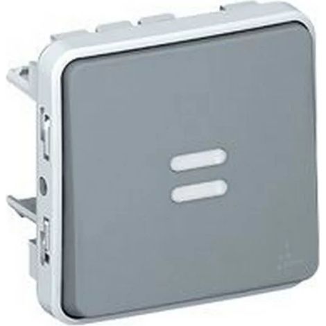 Legrand 069514 - Interruptor indicador modular Prog Plexo gris - 10 AX - cableado existente
